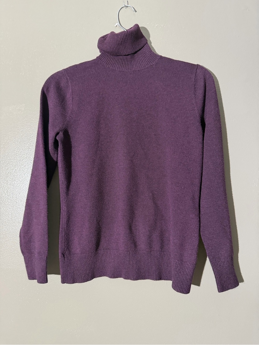 Merona Deep Plum Ribbed Mock-Neck Sweater